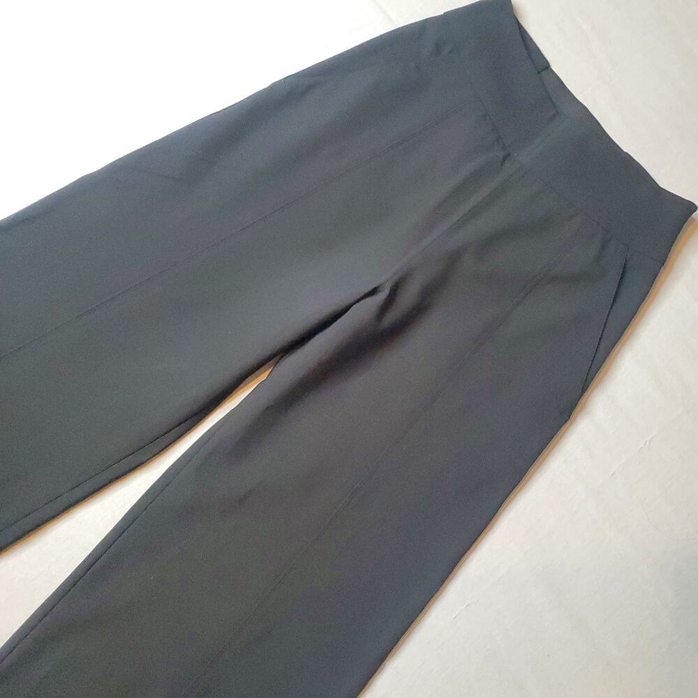 Epoque Evolution Women's Size 4 Wide Split Leg Trouser Pant Wool Blend Black